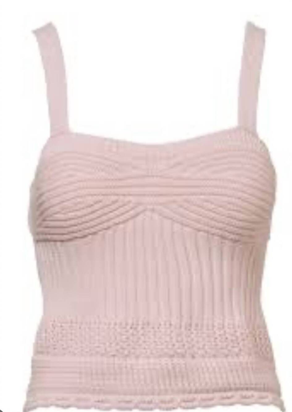 NEW AUTUMN CASHMERE women's scallop edge tank in pink